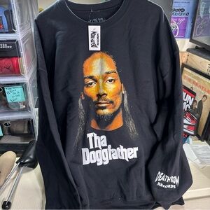 Death Row Records Black Snoop Dog Crewneck Sweatshirt Size 2XL